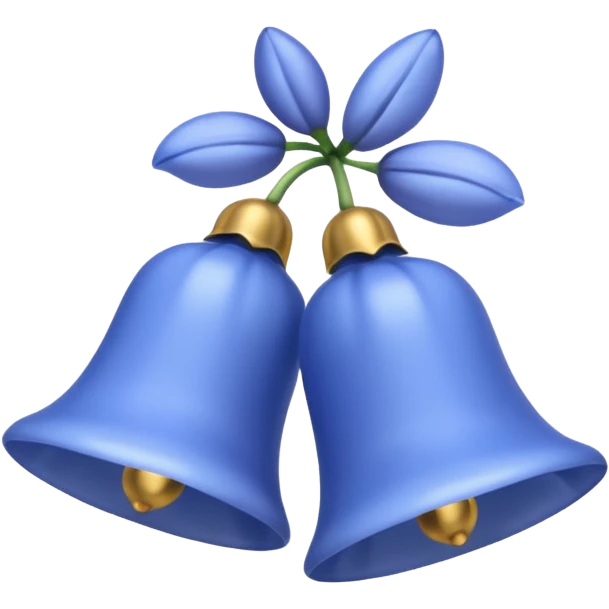 light blue bluebells  emoji