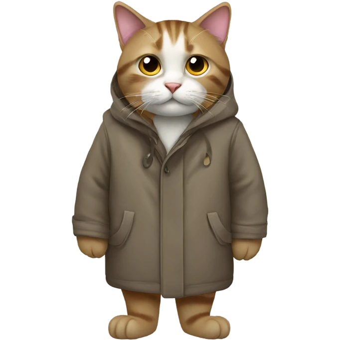 a cat with a coat emoji