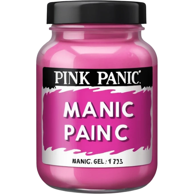 jar of pink hair dyed labeled manic panic emoji