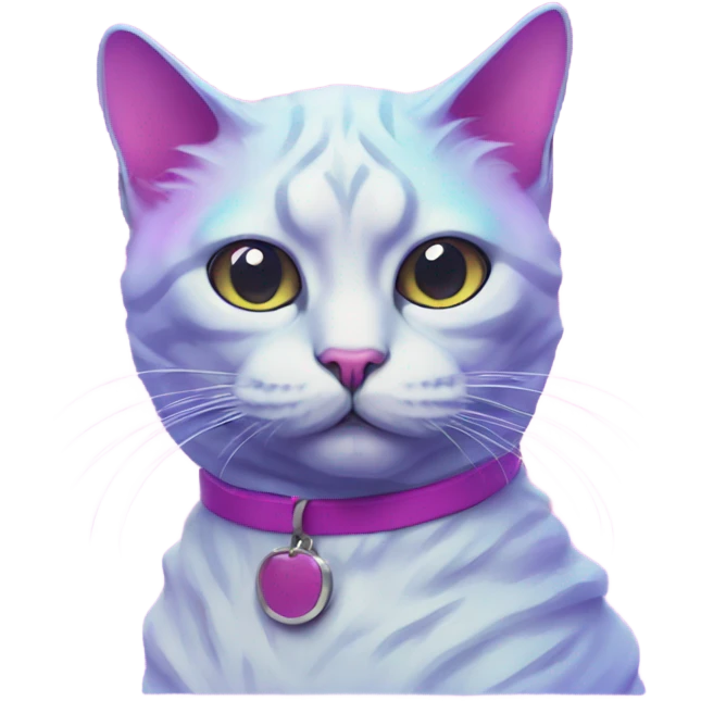 Vaporwave style cat emoji