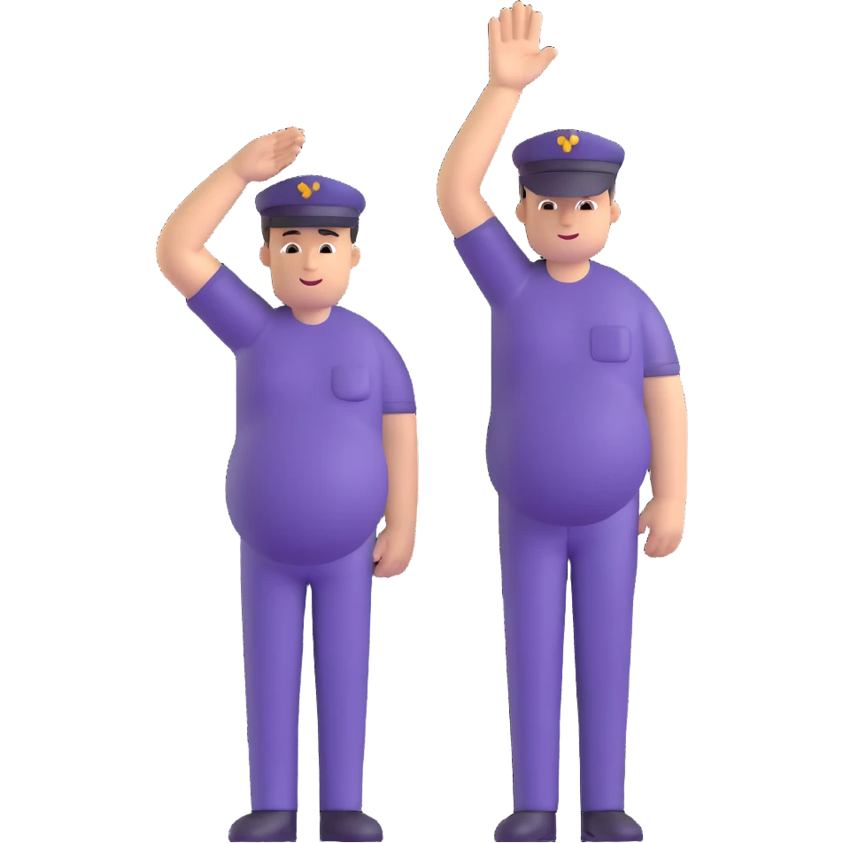 pregnant man saluting emoji