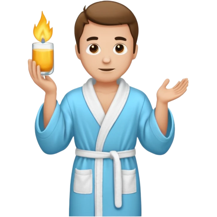 Create a man in bathrobe  emoji