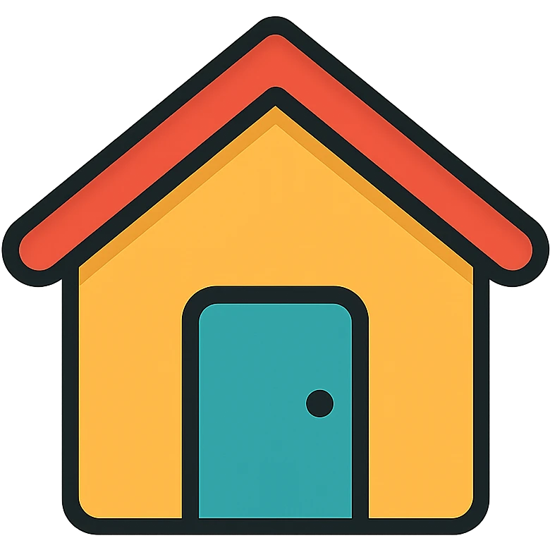 Simple house with a roof and door emoji