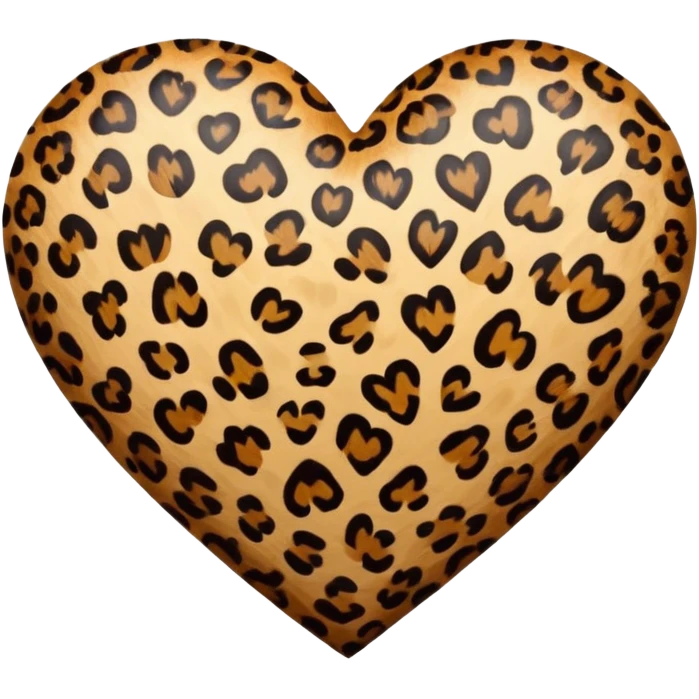Leopard print heart emoji