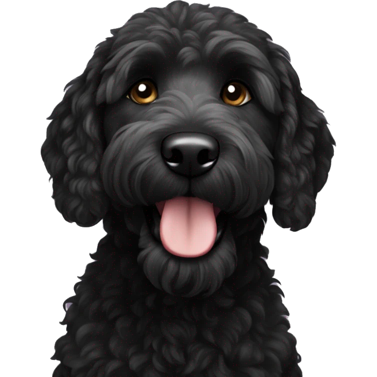 Black goldendoodle emoji