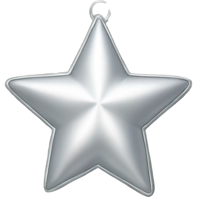 Silver star ornament  emoji