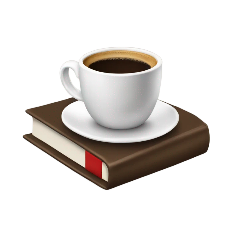 Coffee and books emoji
