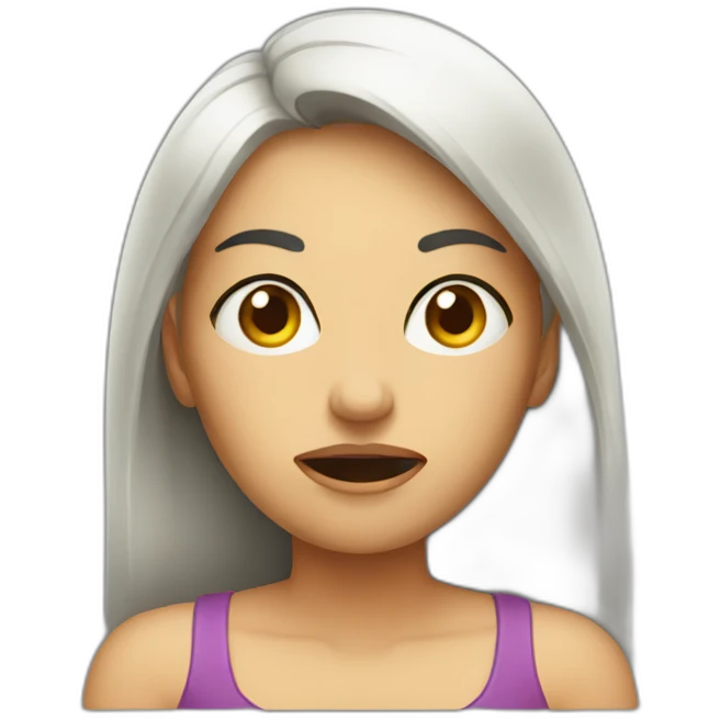 A disgusted women emoji