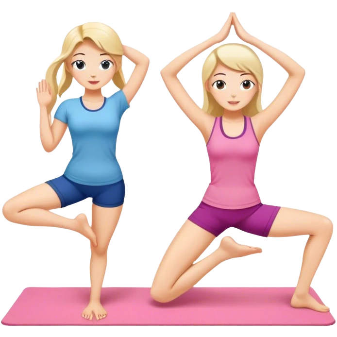 Preppy yoga girls  emoji
