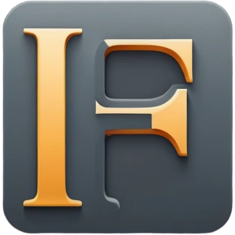 Font setting icon with letter F emoji