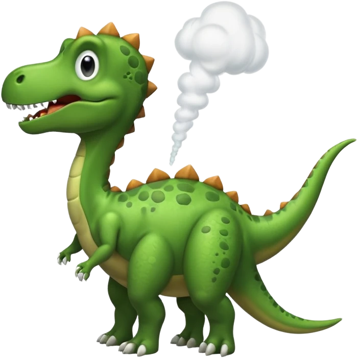 Dino farting from his butt emoji