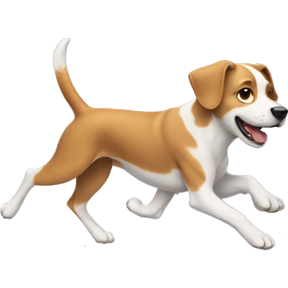 dog is running toward you from far away emoji