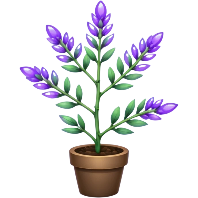 create a holographic lavender plant emoji