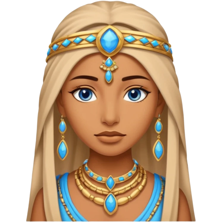 blue eyed desert tribe woman emoji