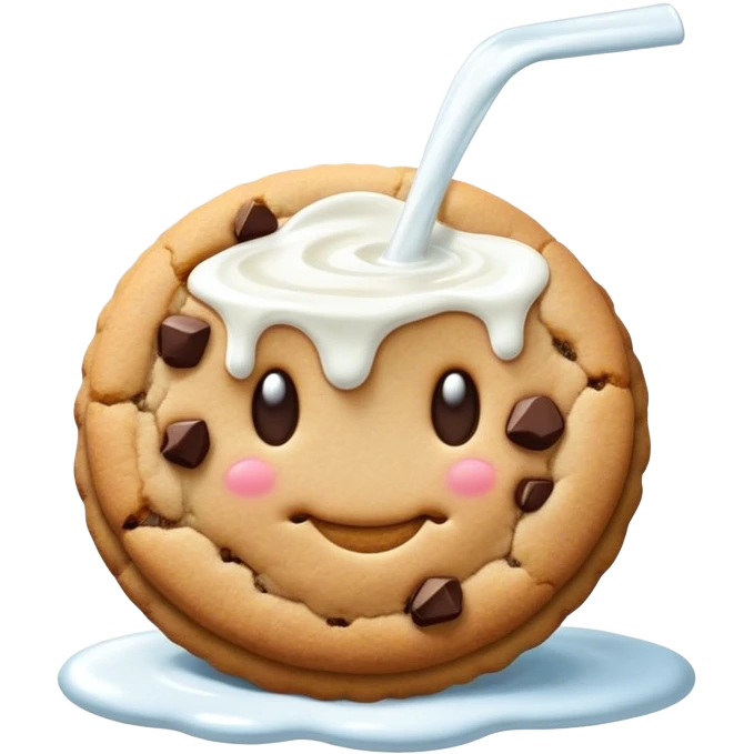 cookie in milk emoji