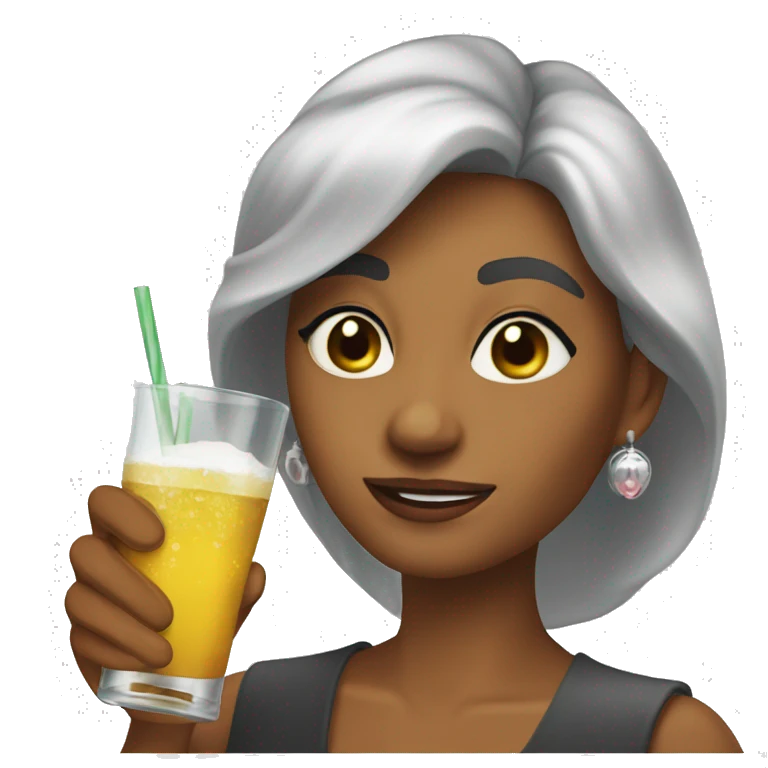 Una signora che beve n drink emoji