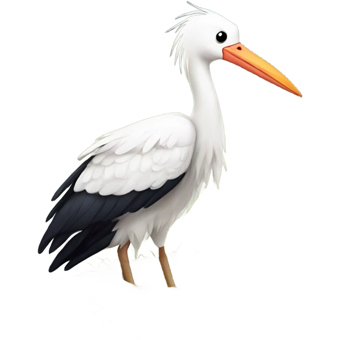 A hite stork on the nest emoji