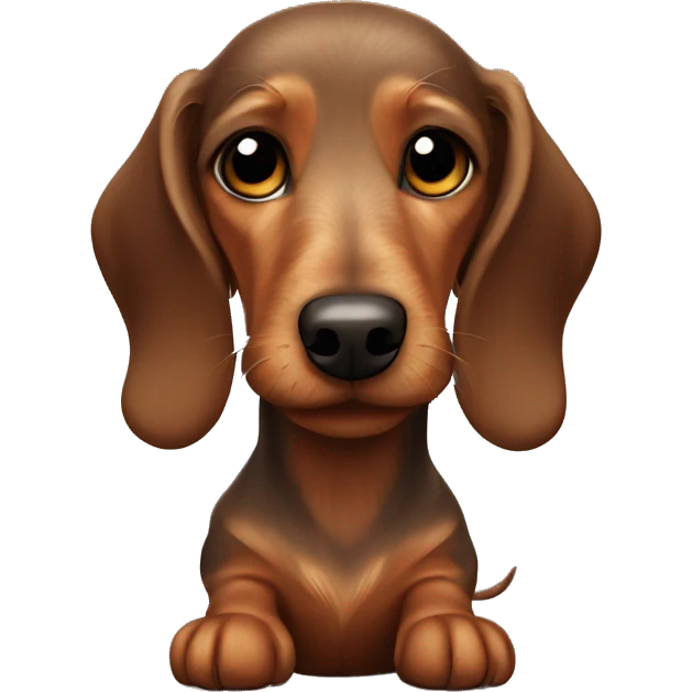wire-haired brown dachshund emoji