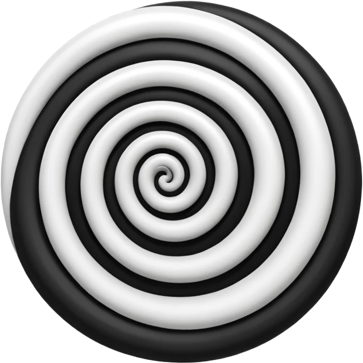 Make a hypnosis black and white spiral emoji