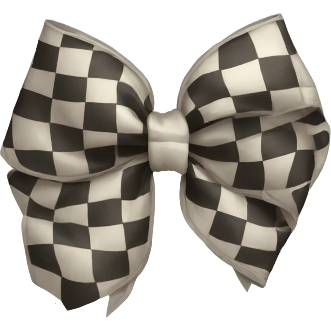 Checkered bow emoji