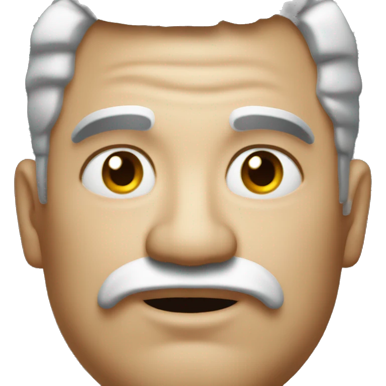 an ugly fat man with thick eyebrows emoji
