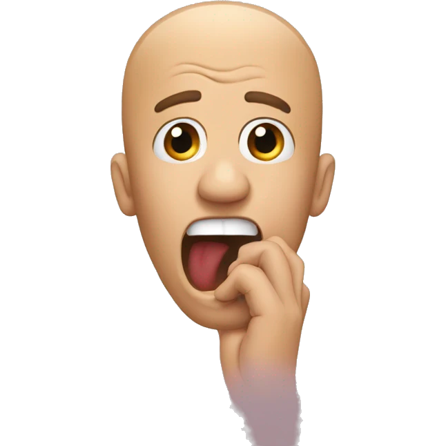 nervous biting nail emoji