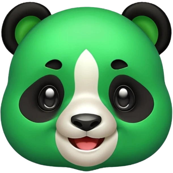 make a cute green panda emoji emoji