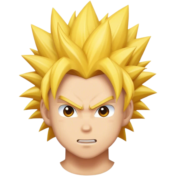 With super saiyan hair emoji