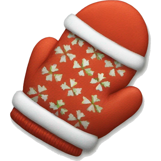 Christmas mittens emoji
