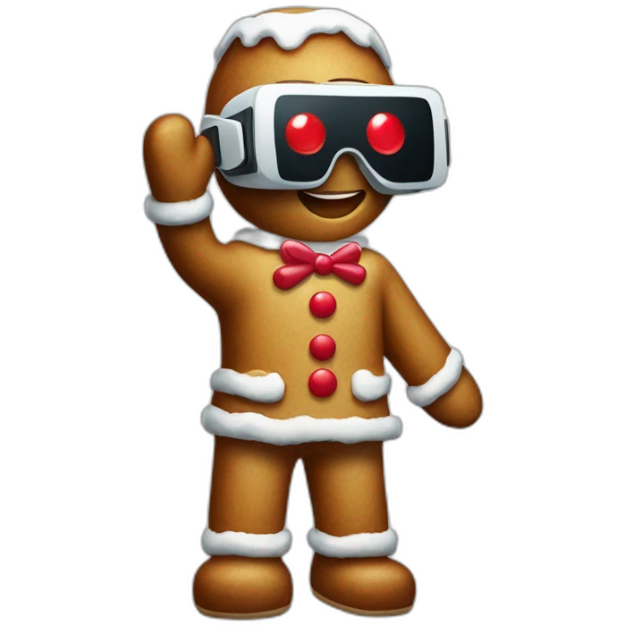 christmas-gingerbread-man-in-vr-headset-full body emoji