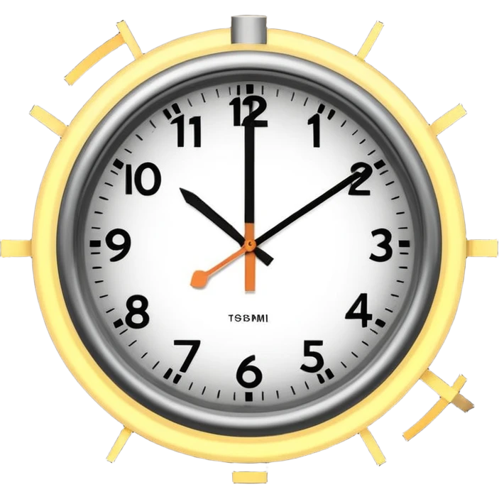 A close-up of a clock with sharply defined numbers and glowing hands, captured in dramatic lighting. The second hand is blurred into multiple trailing streaks to show rapid ticking, creating a sense of urgency and fast-passing time. emoji