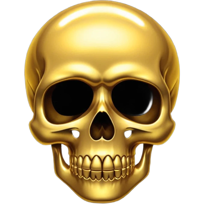 💀 gold skull bottom emoji