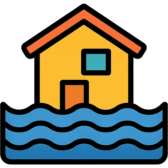 stylized flood illustration emoji
