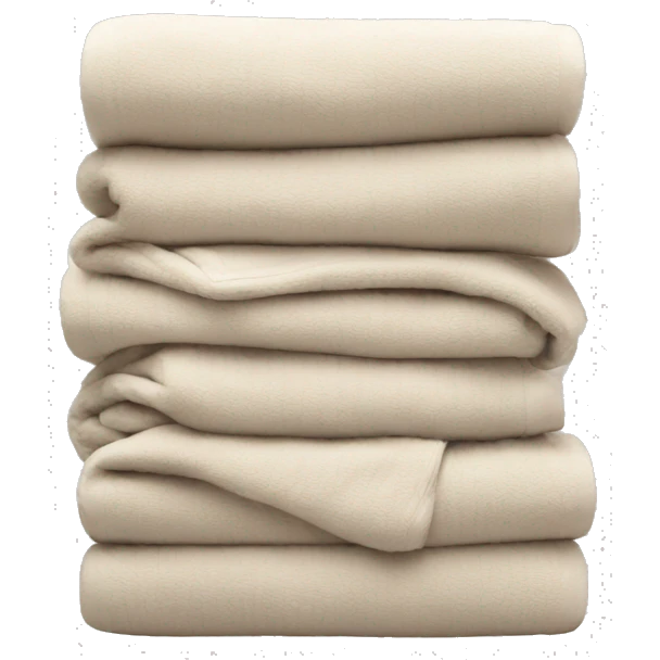 cosy blanket stack beige emoji