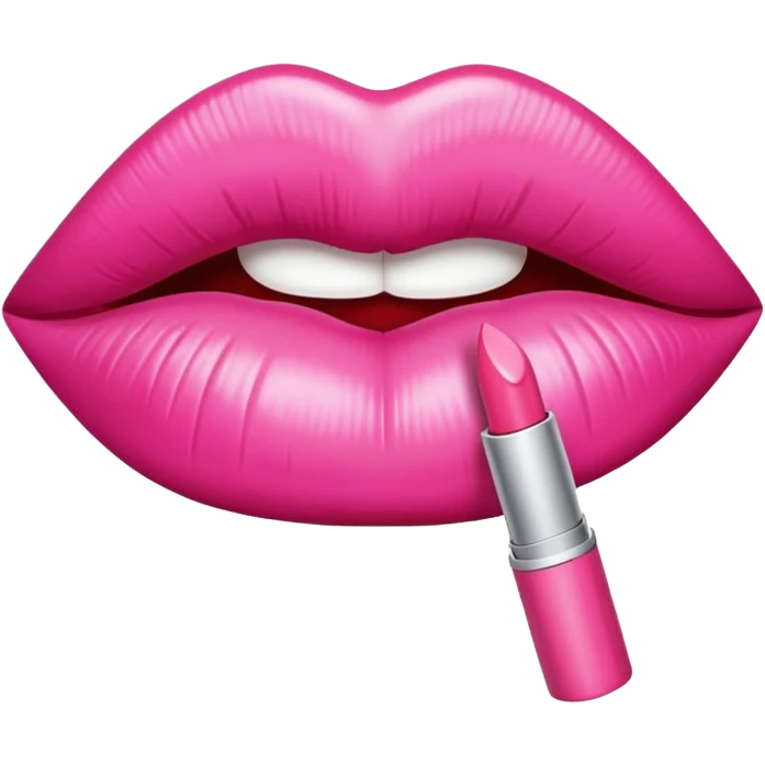pink lipstick kiss mark emoji