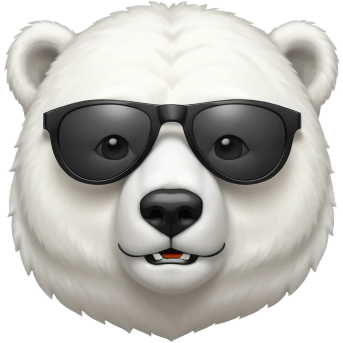 polar bear wear sunglasses emoji