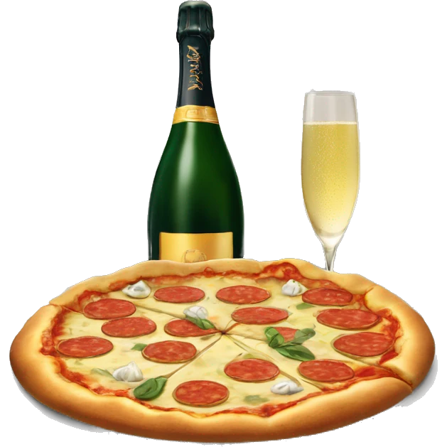 Mickey mangeant une pizza et buvant du champagne  emoji