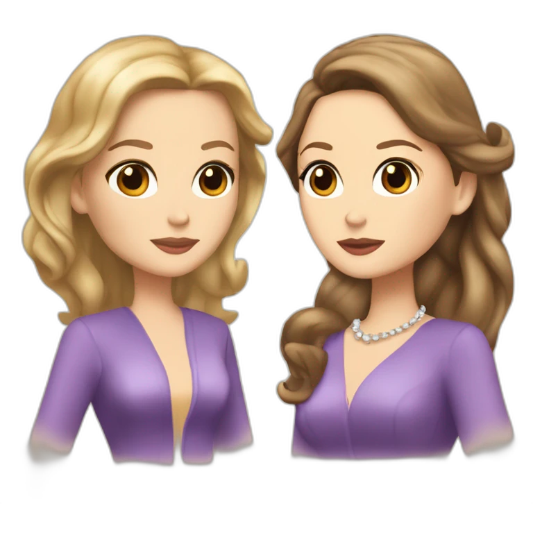 Serena Van der Woodsen and Blair Waldorf emoji