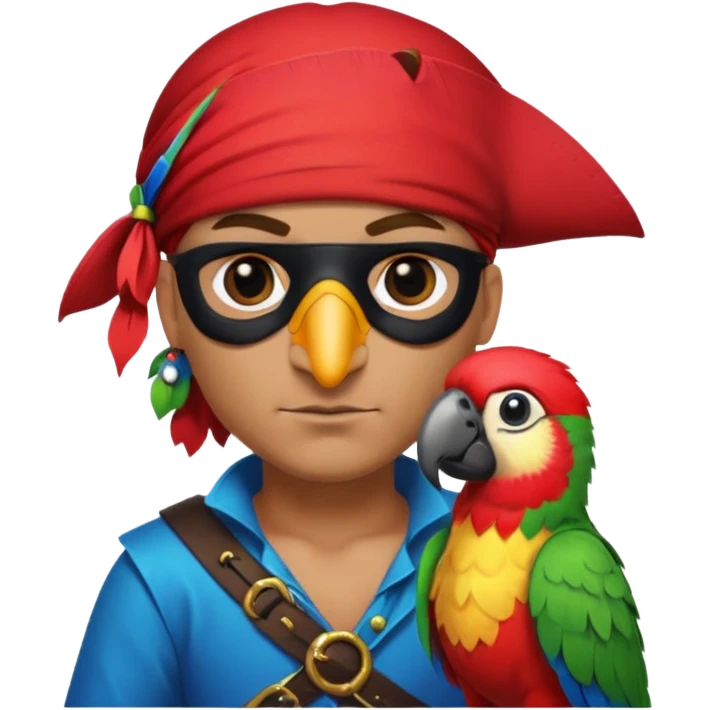 pirate and parrot emoji