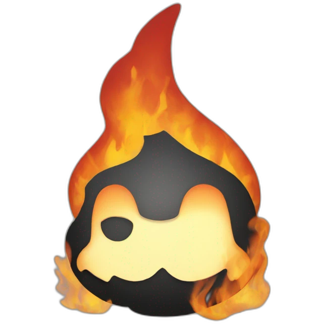 GitHub logo on fire emoji