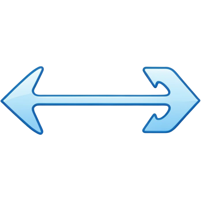 A hand-drawn line with a thin, wavy arrow at the end, in white color. emoji