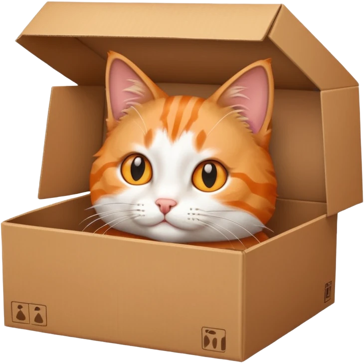 cat inside of box emoji