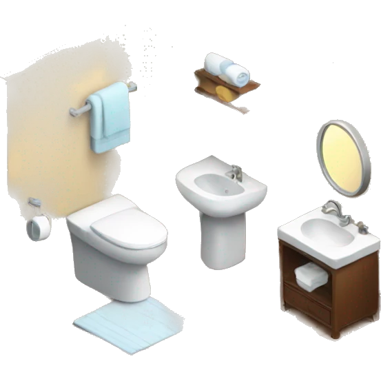 bathroom in the apartment isometric emoji
