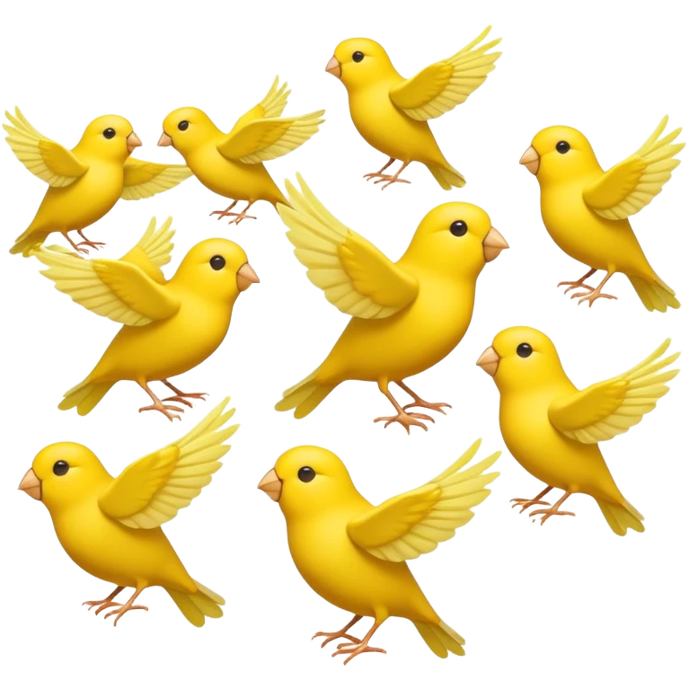 Flock of canaries emoji