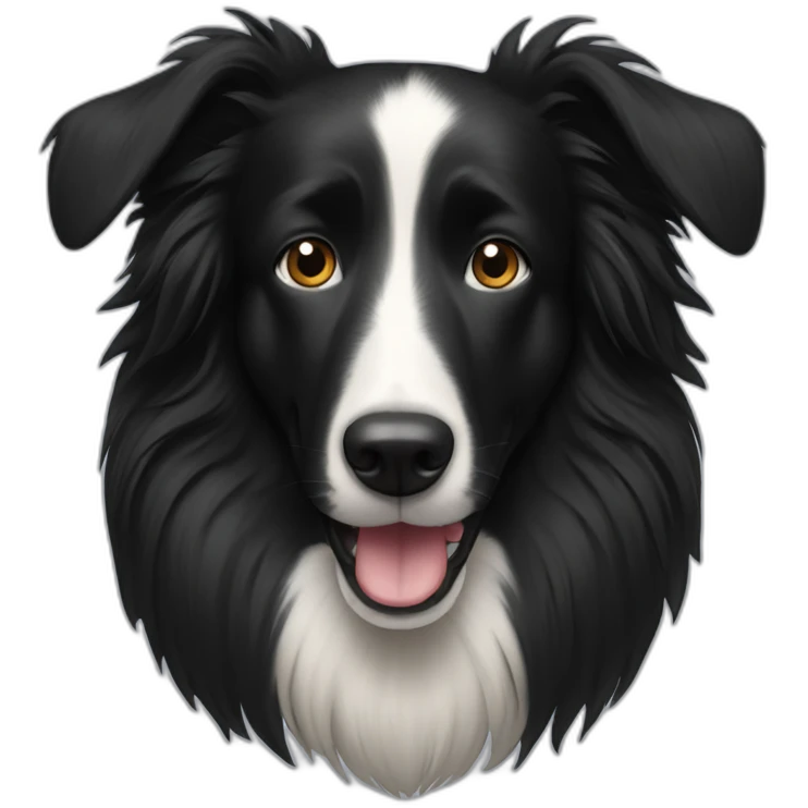 all black collie ears up emoji