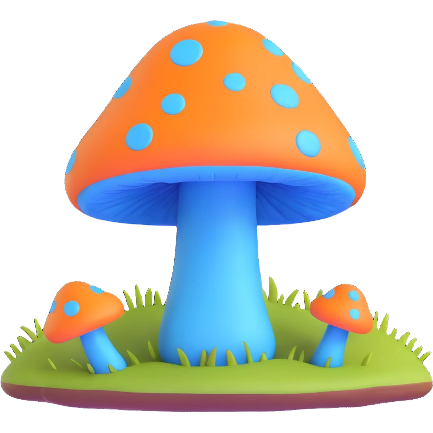 blue mushroom emoji