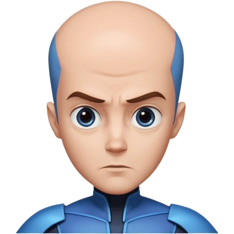 give me megamind character his forhead make it bigger emoji