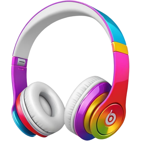 colorful Beats headphones emoji