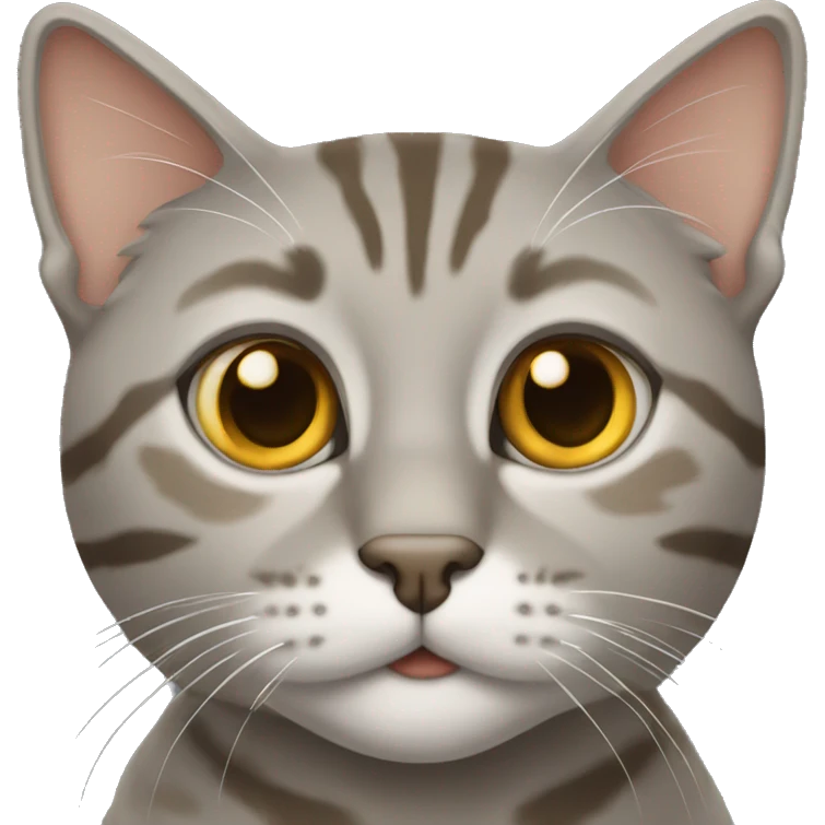 grey and tan tabby cat emoji
