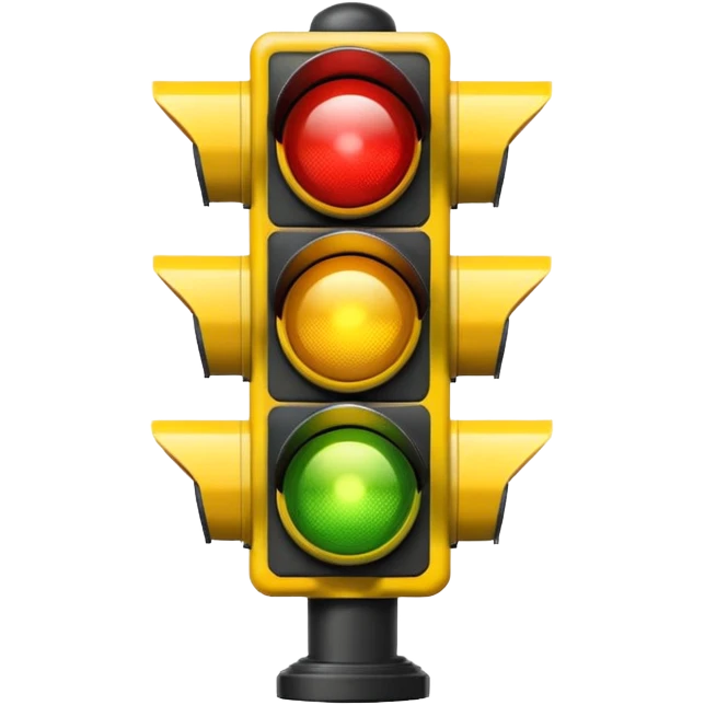 Yellow Light on a traffic signal  emoji